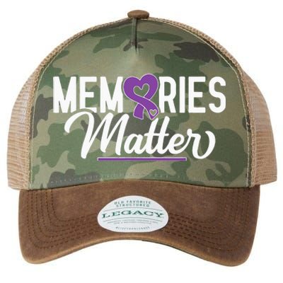 Alzheimer Memories Matter Purple Ribbon Dementia Warrior Legacy Tie Dye Trucker Hat