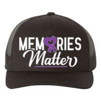 Alzheimer Memories Matter Purple Ribbon Dementia Warrior Yupoong Adult 5-Panel Trucker Hat