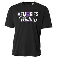 Alzheimer Memories Matter Purple Ribbon Dementia Warrior Cooling Performance Crew T-Shirt