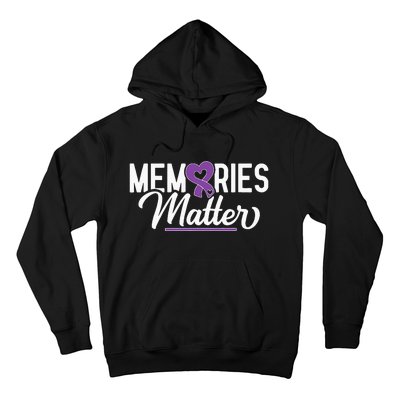 Alzheimer Memories Matter Purple Ribbon Dementia Warrior Hoodie