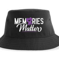 Alzheimer Memories Matter Purple Ribbon Dementia Warrior Sustainable Bucket Hat