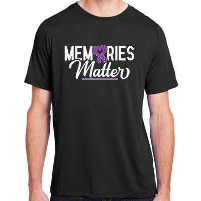 Alzheimer Memories Matter Purple Ribbon Dementia Warrior Adult ChromaSoft Performance T-Shirt