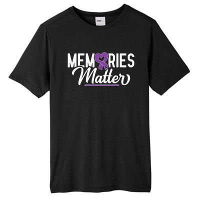 Alzheimer Memories Matter Purple Ribbon Dementia Warrior Tall Fusion ChromaSoft Performance T-Shirt