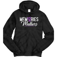 Alzheimer Memories Matter Purple Ribbon Dementia Warrior Tie Dye Hoodie