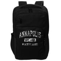 Annapolis Maryland Md Vintage Established Sports Design Impact Tech Backpack