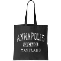 Annapolis Maryland Md Vintage Established Sports Design Tote Bag