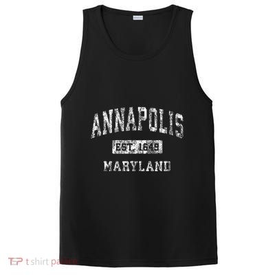 Annapolis Maryland Md Vintage Established Sports Design PosiCharge Competitor Tank