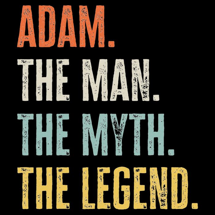 Adam Man Myth Legend Funny Best Name Adam Button