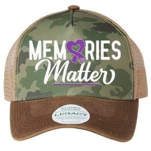 Alzheimer Memories Matter Purple Ribbon Dementia Warrior Legacy Tie Dye Trucker Hat