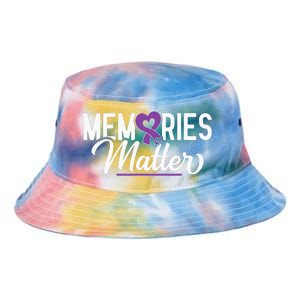 Alzheimer Memories Matter Purple Ribbon Dementia Warrior Tie Dye Newport Bucket Hat