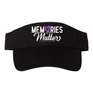 Alzheimer Memories Matter Purple Ribbon Dementia Warrior Valucap Bio-Washed Visor