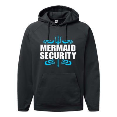 Awesome Mermaid Mermaid Security Swimmer Swimming Performance Fleece Hoodie