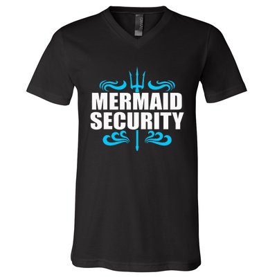 Awesome Mermaid Mermaid Security Swimmer Swimming V-Neck T-Shirt