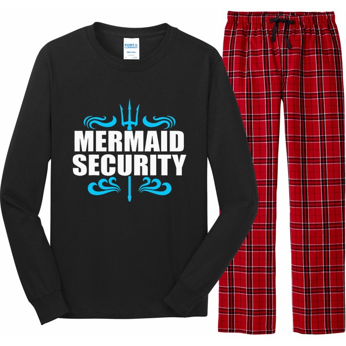 Awesome Mermaid Mermaid Security Swimmer Swimming Long Sleeve Pajama Set