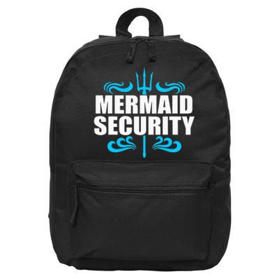 Awesome Mermaid Mermaid Security Swimmer Swimming 16 in Basic Backpack