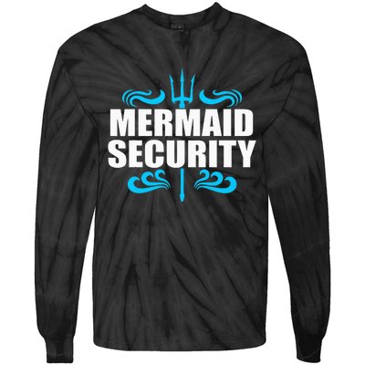 Awesome Mermaid Mermaid Security Swimmer Swimming Tie-Dye Long Sleeve Shirt