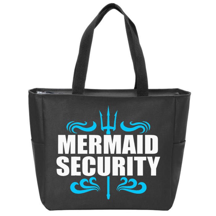 Awesome Mermaid Mermaid Security Swimmer Swimming Zip Tote Bag