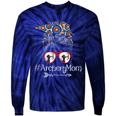 Archery Mom Mothers Day Bowhunter Archer Bowman Bows Tie-Dye Long Sleeve Shirt