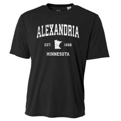 Alexandria Minnesota Mn Vintage Sports Design Established Cooling Performance Crew T-Shirt