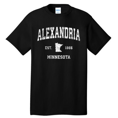 Alexandria Minnesota Mn Vintage Sports Design Established Tall T-Shirt