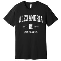 Alexandria Minnesota Mn Vintage Sports Design Established Premium T-Shirt