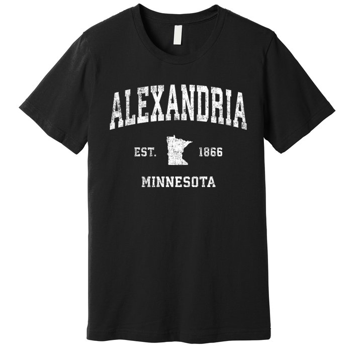 Alexandria Minnesota Mn Vintage Sports Design Established Premium T-Shirt