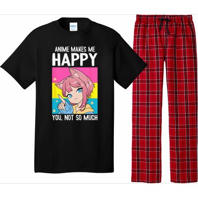 Anime Makes Me Happy You Not So Much LGBT Q Pansexual Pride Pajama Set