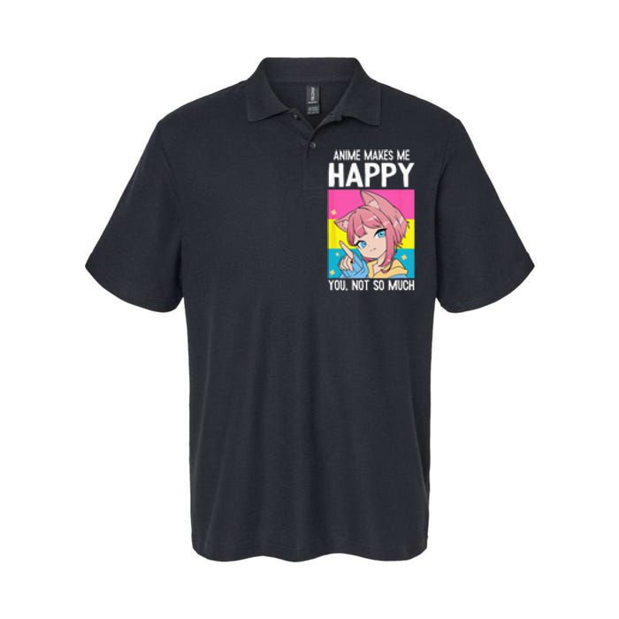 Anime Makes Me Happy You Not So Much LGBT Q Pansexual Pride Softstyle Adult Sport Polo