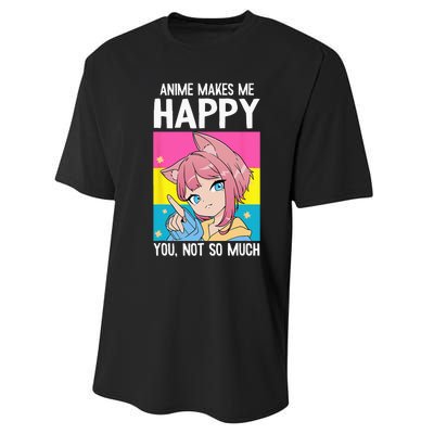 Anime Makes Me Happy You Not So Much LGBT Q Pansexual Pride Performance Sprint T-Shirt