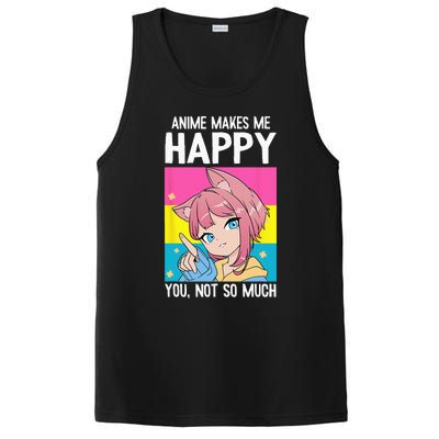 Anime Makes Me Happy You Not So Much LGBT Q Pansexual Pride PosiCharge Competitor Tank