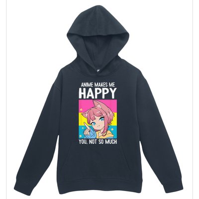 Anime Makes Me Happy You Not So Much LGBT Q Pansexual Pride Urban Pullover Hoodie