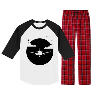 Aircraft Mechanic Moon Mechanic Raglan Sleeve Pajama Set