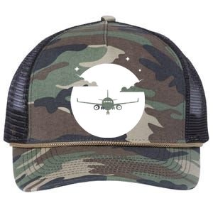 Aircraft Mechanic Moon Mechanic Retro Rope Trucker Hat Cap