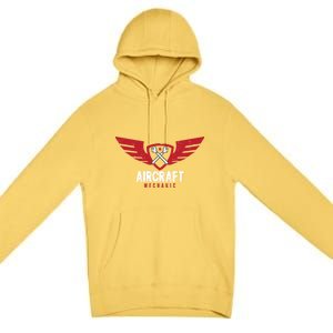 Aircraft Mechanic Maintenance Aviation Technician Gift Premium Pullover Hoodie