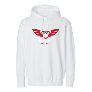 Aircraft Mechanic Maintenance Aviation Technician Gift Garment-Dyed Fleece Hoodie