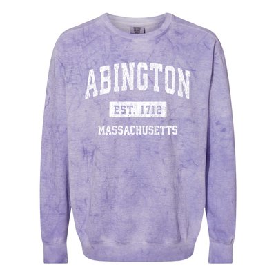 Abington Massachusetts Ma Vintage Sports Established Design Colorblast Crewneck Sweatshirt