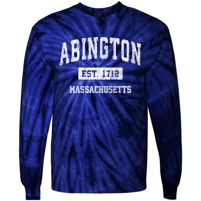 Abington Massachusetts Ma Vintage Sports Established Design Tie-Dye Long Sleeve Shirt