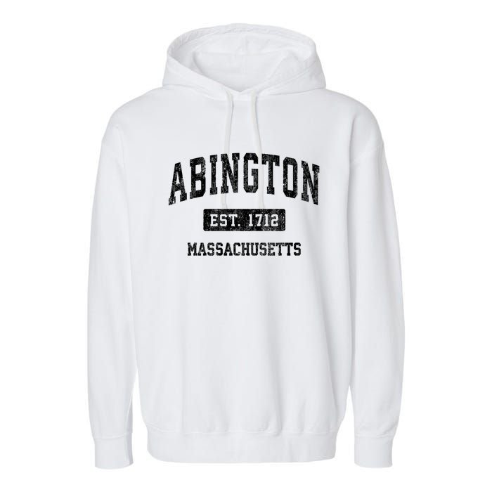 Abington Massachusetts Ma Vintage Sports Established Design Garment-Dyed Fleece Hoodie