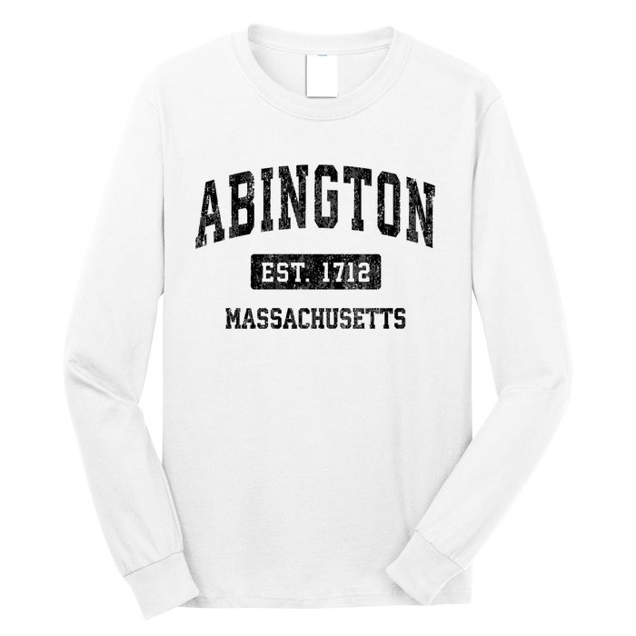 Abington Massachusetts Ma Vintage Sports Established Design Long Sleeve Shirt