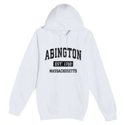 Abington Massachusetts Ma Vintage Sports Established Design Premium Pullover Hoodie