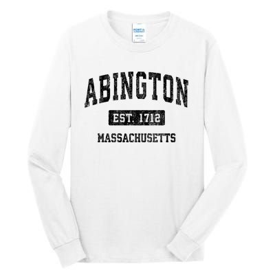 Abington Massachusetts Ma Vintage Sports Established Design Tall Long Sleeve T-Shirt