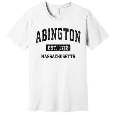 Abington Massachusetts Ma Vintage Sports Established Design Premium T-Shirt