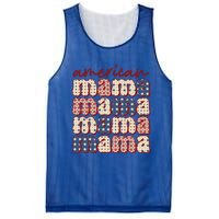 American Mama Mom Life Patriotic American Flag Great Gift Mesh Reversible Basketball Jersey Tank