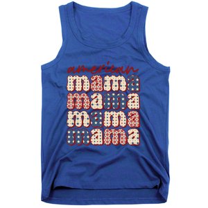 American Mama Mom Life Patriotic American Flag Great Gift Tank Top