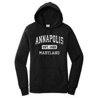 Annapolis Maryland Md Vintage Established Sports Women's Pullover Hoodie