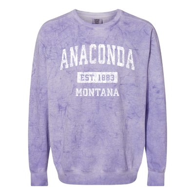 Anaconda Montana Mt Vintage Sports Colorblast Crewneck Sweatshirt