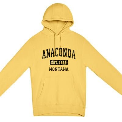 Anaconda Montana Mt Vintage Sports Premium Pullover Hoodie