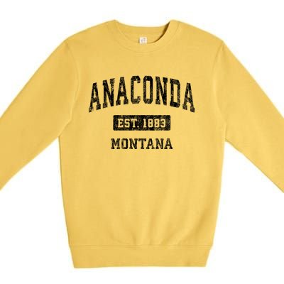 Anaconda Montana Mt Vintage Sports Premium Crewneck Sweatshirt