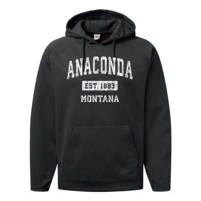 Anaconda Montana Mt Vintage Sports Performance Fleece Hoodie