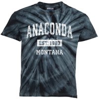 Anaconda Montana Mt Vintage Sports Kids Tie-Dye T-Shirt